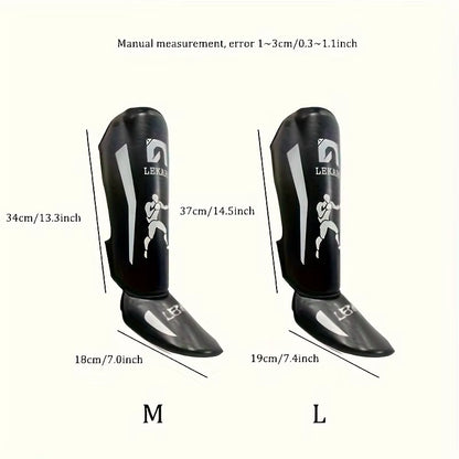 Adult Fighting Shin Guards, Fighting Shin Guards for Fighting Competitions, PU Muay Thai, Sanda Leg Protection Sleeves